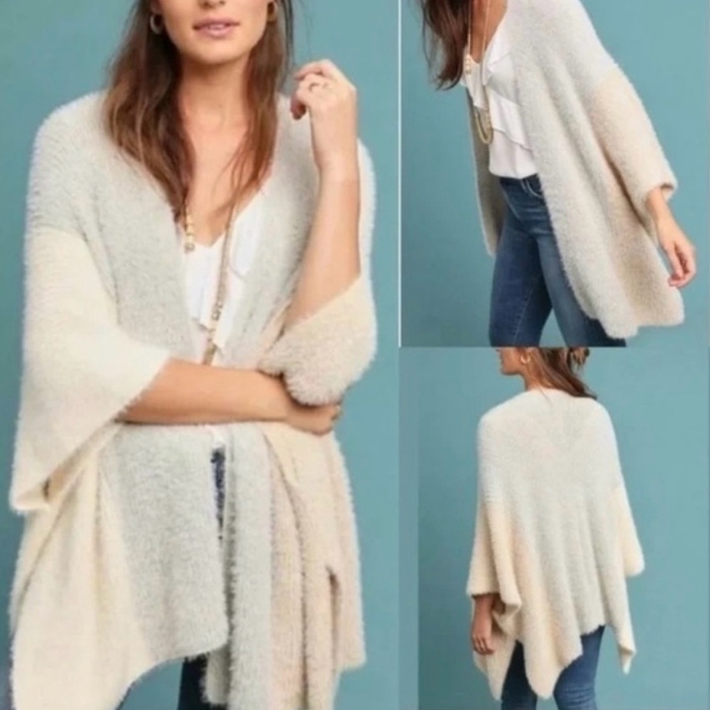 BB Dakota Cream Poncho Sweater NWT